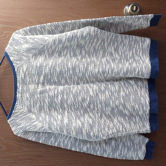 Nine West Vintage America Blue and White Crew Neck Sweater Size L - Picture 3 of 3